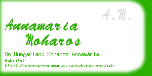 annamaria moharos business card